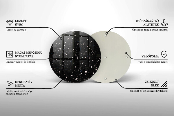 Glas Herdabdeckplatte Dunkles Steinzeug