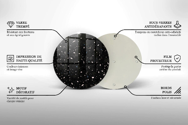 Glas Herdabdeckplatte Dunkles Steinzeug