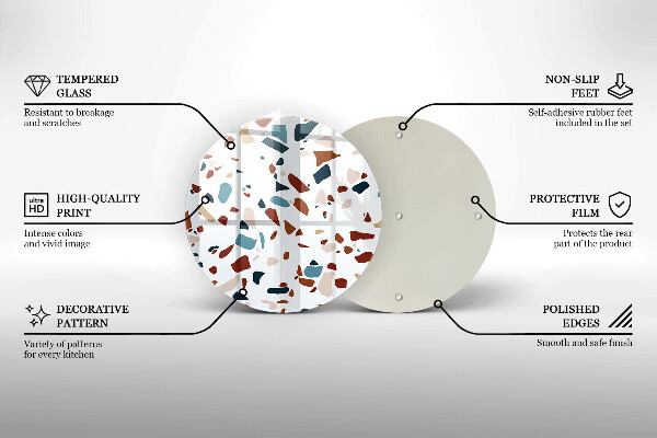 Glas Herdabdeckplatte Dekorativer Stein