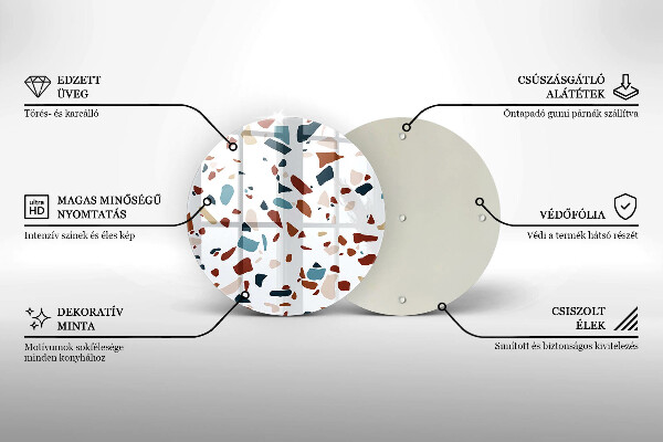 Glas Herdabdeckplatte Dekorativer Stein