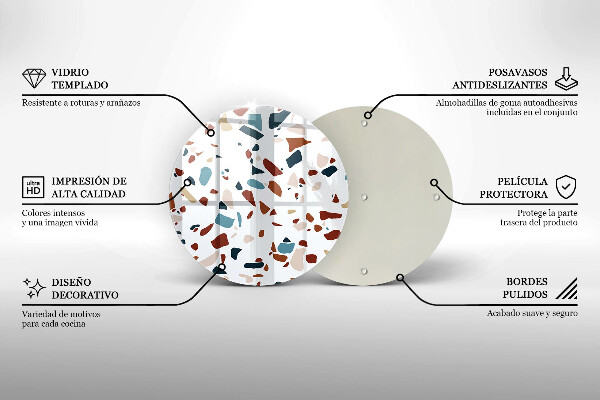 Glas Herdabdeckplatte Dekorativer Stein