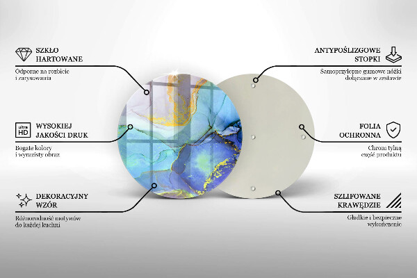 Glas Herdabdeckplatte Gebrochener Goldstein