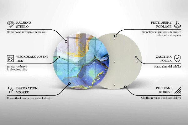 Glas Herdabdeckplatte Gebrochener Goldstein