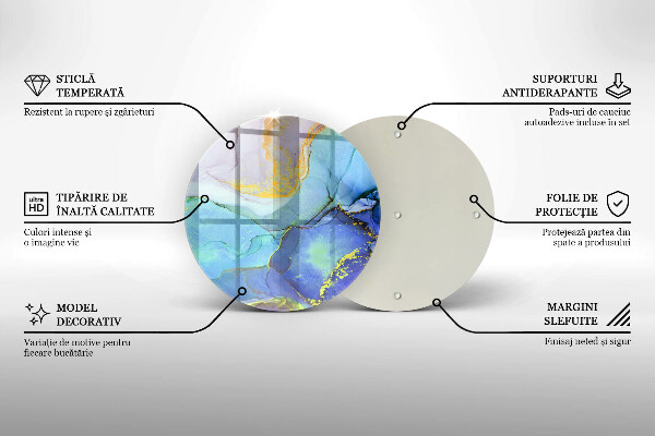 Glas Herdabdeckplatte Gebrochener Goldstein