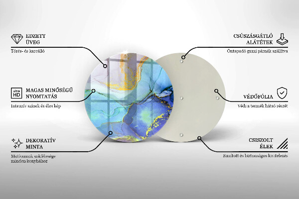 Glas Herdabdeckplatte Gebrochener Goldstein