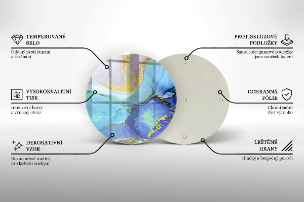 Glas Herdabdeckplatte Gebrochener Goldstein