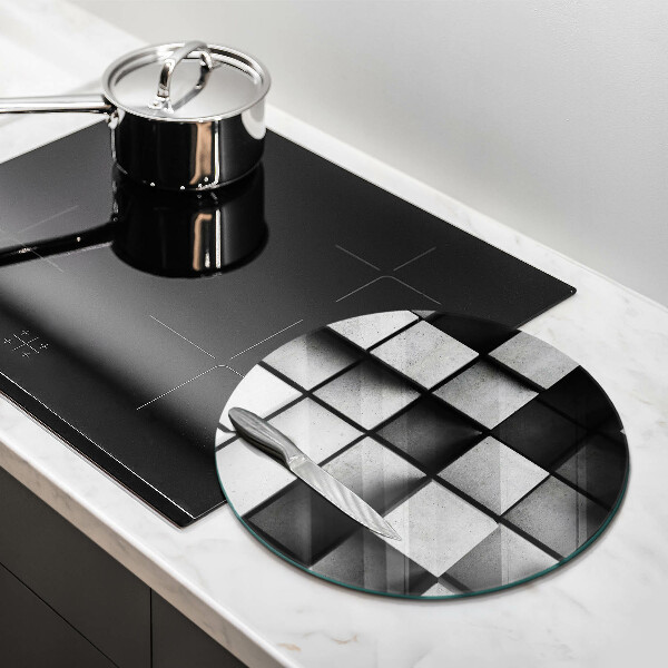 Glas Herdabdeckplatte 3D-Geometriehintergrund