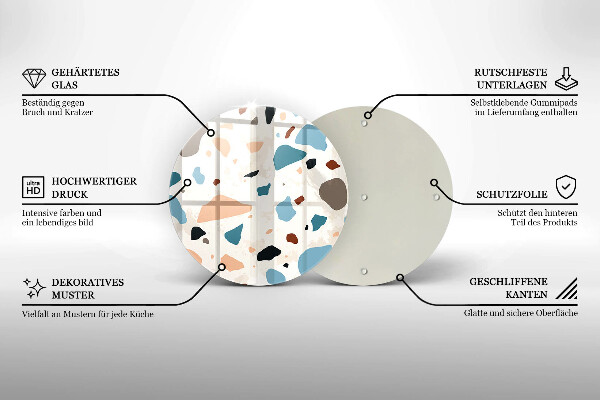 Glas Herdabdeckplatte Dekoratives Steinzeug
