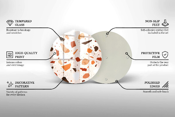 Glas Herdabdeckplatte Dekoratives Steinzeug
