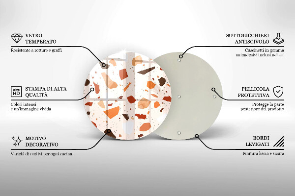 Glas Herdabdeckplatte Dekoratives Steinzeug