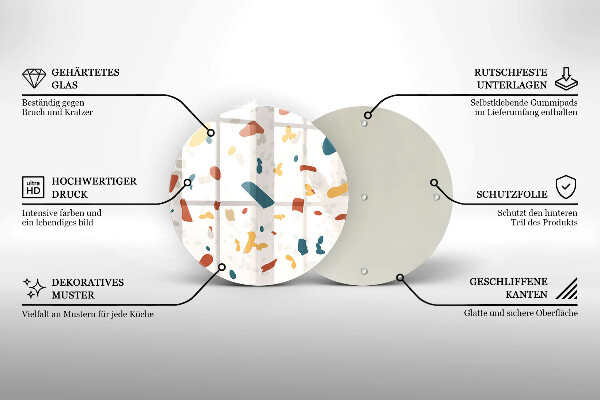 Glas Herdabdeckplatte Dekoratives Steinzeug