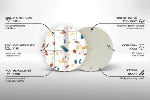 Glas Herdabdeckplatte Dekoratives Steinzeug