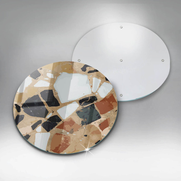 Glas Herdabdeckplatte Dekorativer Steinteller