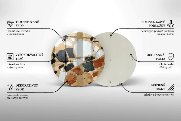 Glas Herdabdeckplatte Dekorativer Steinteller