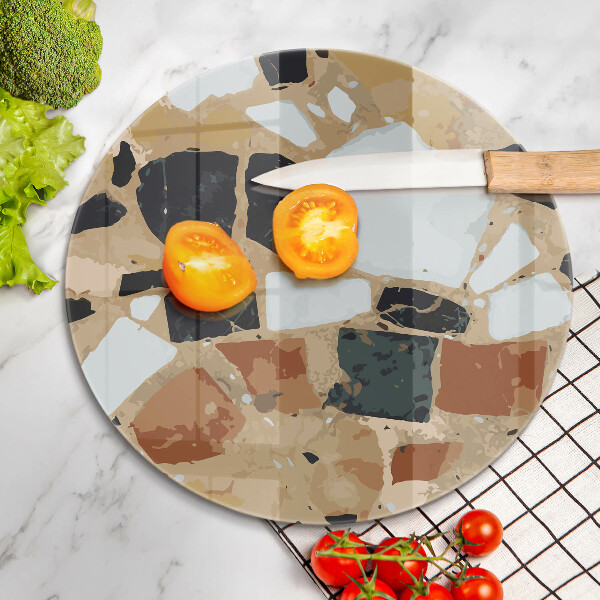 Glas Herdabdeckplatte Dekorativer Steinteller