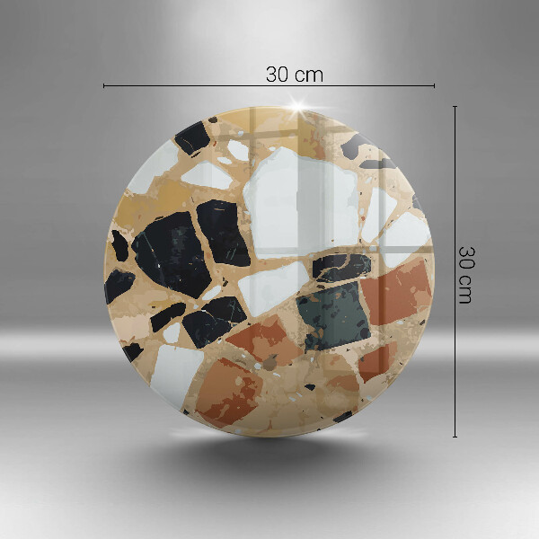 Glas Herdabdeckplatte Dekorativer Steinteller