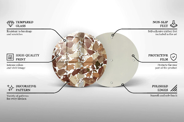Glas Herdabdeckplatte Dekorative Beizen aus Stein