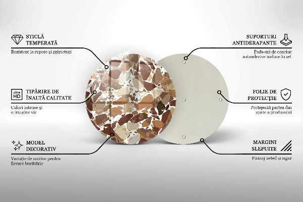 Glas Herdabdeckplatte Dekorative Beizen aus Stein