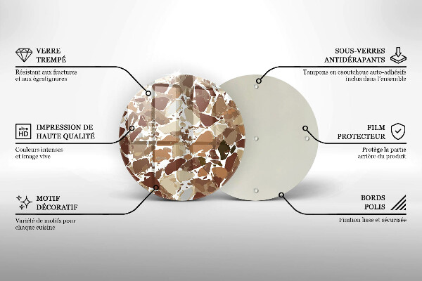 Glas Herdabdeckplatte Dekorative Beizen aus Stein