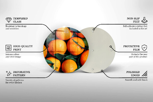 Glas Herdabdeckplatte Orangenfrucht