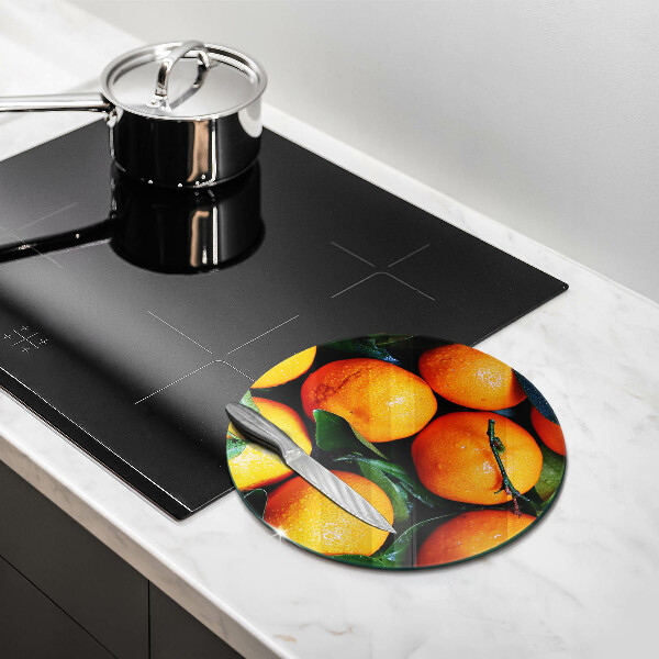 Glas Herdabdeckplatte Orangenfrucht