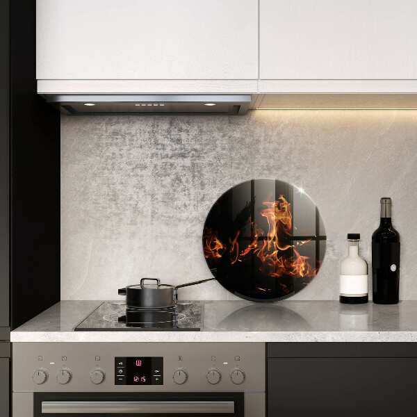 Glas Herdabdeckplatte Zünde eine lebendige Flamme an