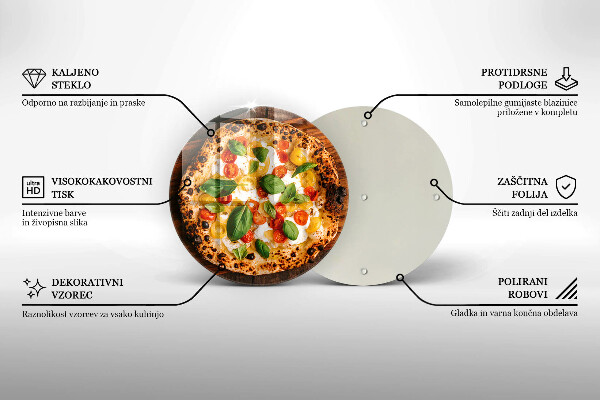 Glas Herdabdeckplatte Italienische Pizza