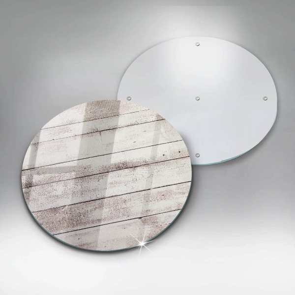 Glas Herdabdeckplatte Alte Holzbretter