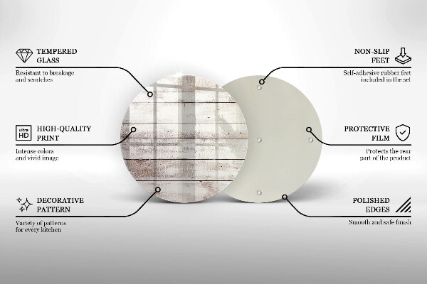 Glas Herdabdeckplatte Alte Holzbretter