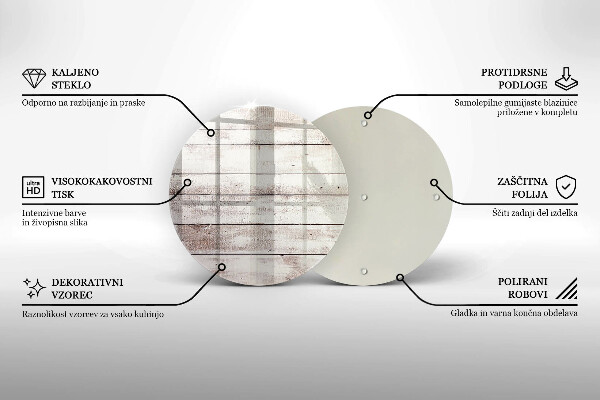 Glas Herdabdeckplatte Alte Holzbretter