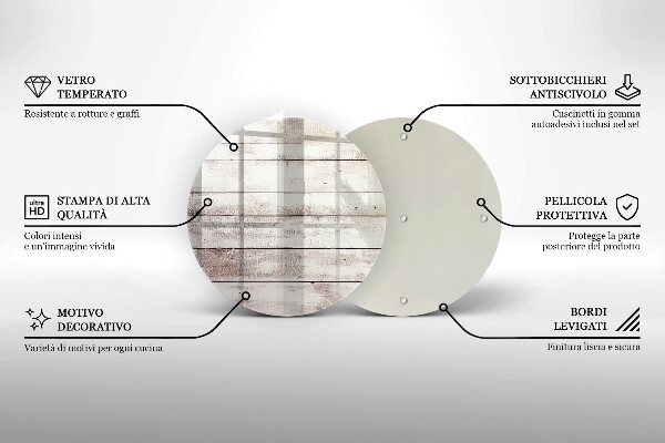 Glas Herdabdeckplatte Alte Holzbretter