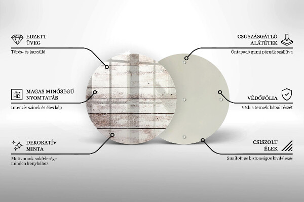 Glas Herdabdeckplatte Alte Holzbretter
