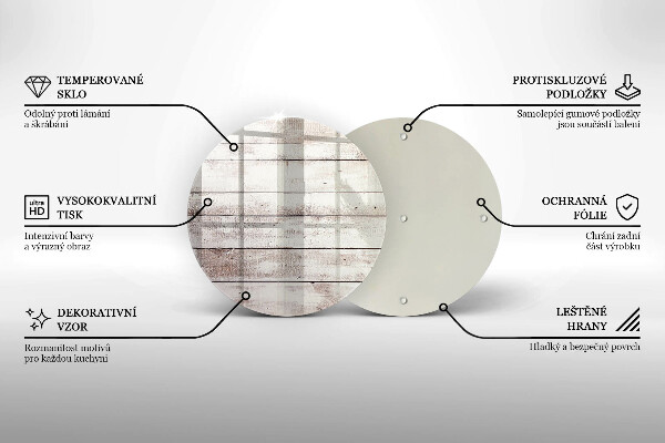 Glas Herdabdeckplatte Alte Holzbretter
