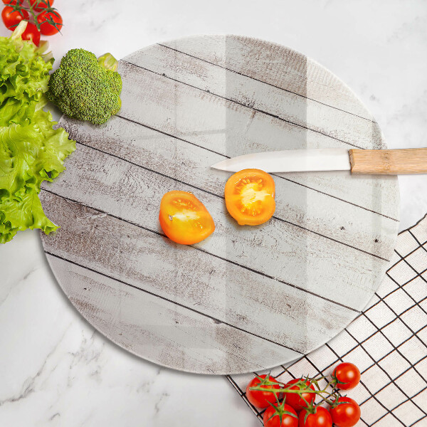 Glas Herdabdeckplatte Alte Holzbretter