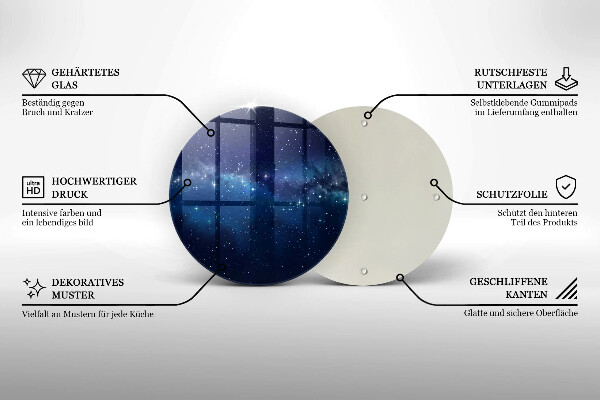 Glas Herdabdeckplatte Weltraum und Sterne