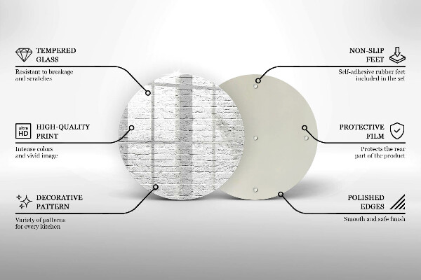 Glas Herdabdeckplatte Backsteinmauer