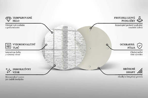 Glas Herdabdeckplatte Backsteinmauer