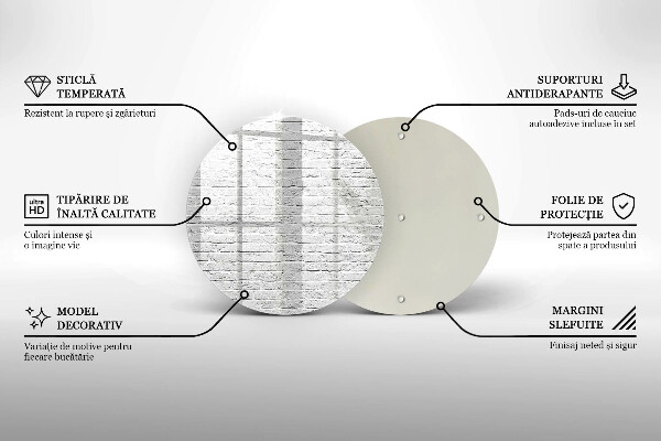 Glas Herdabdeckplatte Backsteinmauer
