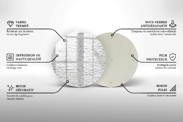 Glas Herdabdeckplatte Backsteinmauer
