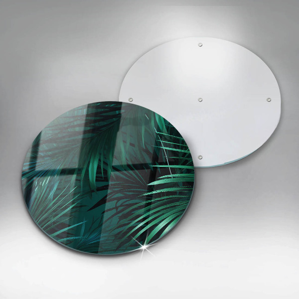 Glas Herdabdeckplatte Wilde Dschungelblätter