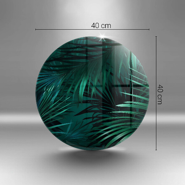 Glas Herdabdeckplatte Wilde Dschungelblätter