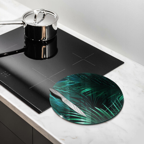 Glas Herdabdeckplatte Wilde Dschungelblätter
