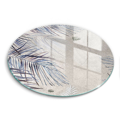 Glas Herdabdeckplatte Subtile Blätter
