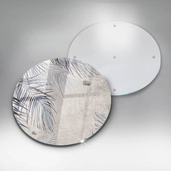 Glas Herdabdeckplatte Subtile Blätter