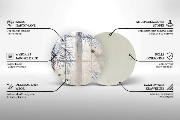 Glas Herdabdeckplatte Subtile Blätter