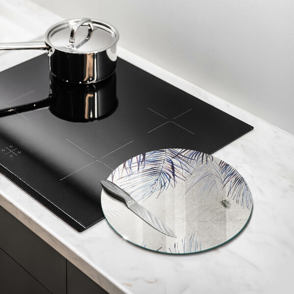 Glas Herdabdeckplatte Subtile Blätter