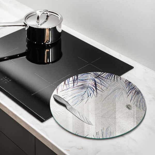 Glas Herdabdeckplatte Subtile Blätter