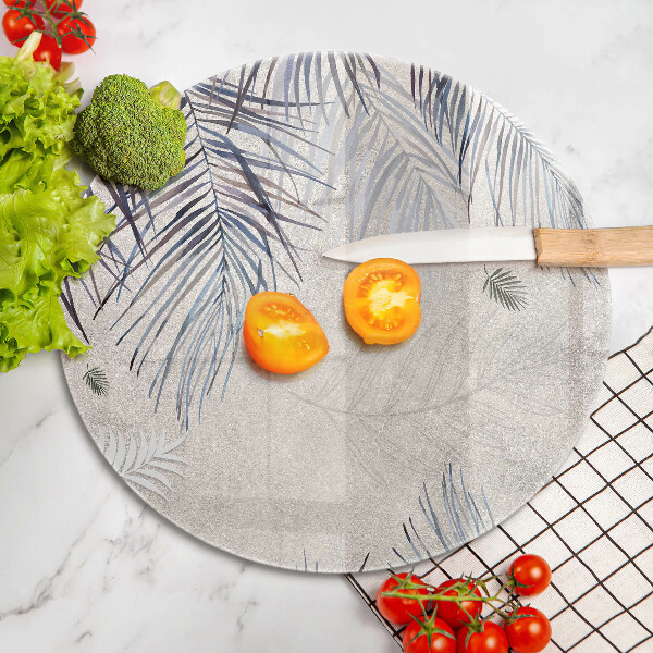 Glas Herdabdeckplatte Subtile Blätter