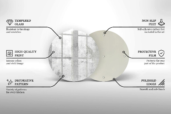Glas Herdabdeckplatte Betonstruktur