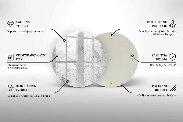 Glas Herdabdeckplatte Betonstruktur